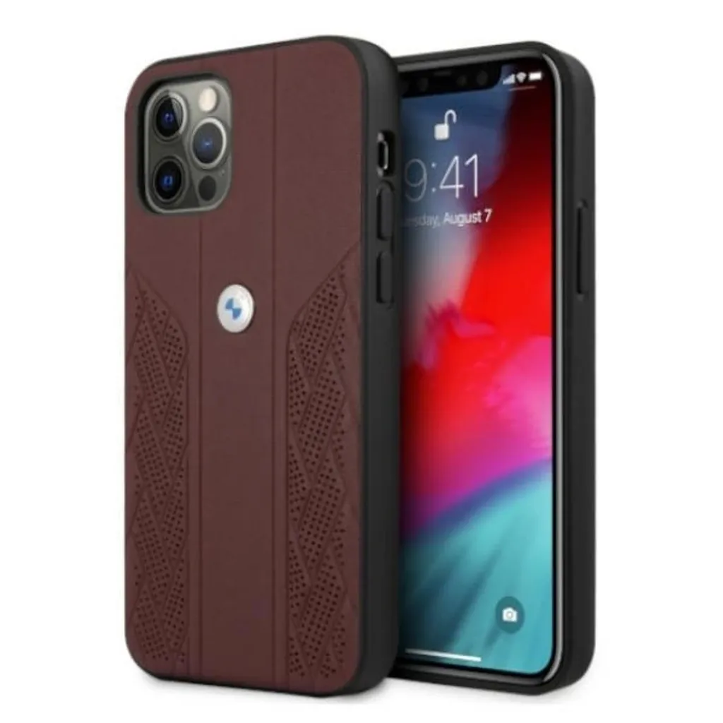 Etui Bmw Bmhcp12Mrsppr Iphone 12/12 Pro6,1 Czerwony/Rosso Custodia rigida in pelle Curve Perforate