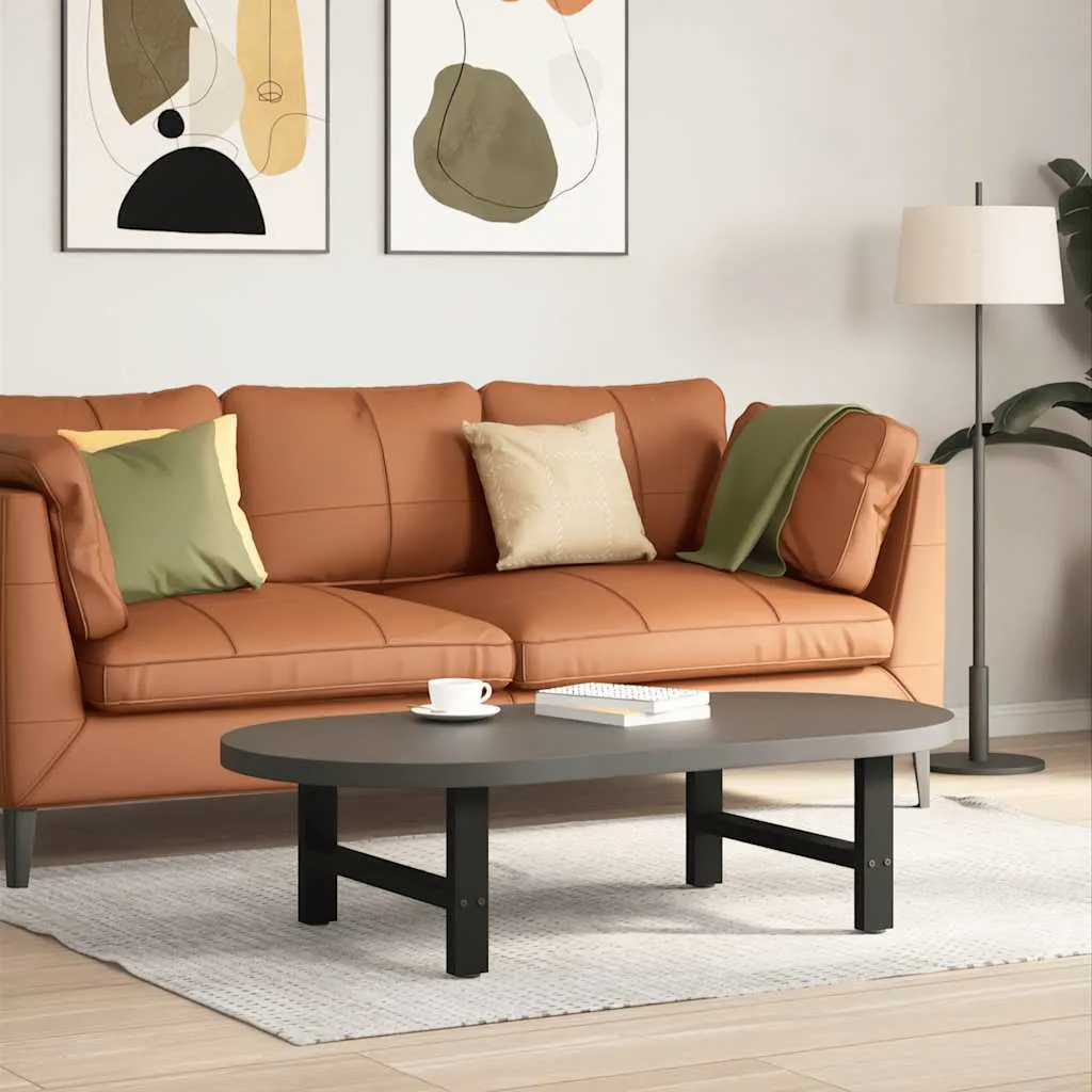2x Gambe Tavolino Acciaio Nero 70x31 cm Hommie - Struttura Robusta