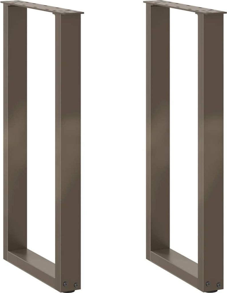 Konsolentischbeine U-Form 2 Stk. Naturstahl 38x(72-73) cm Stahl
