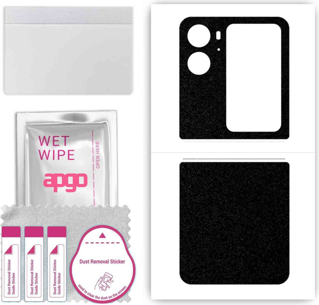 apgo Rückseite Schutzfolie, Skin, kompatibel mit Oppo Find N2 Flip, Hinten Displayschutzfolie aus Vinylfolie, kratzfest, einfache Montage - Mattsc...