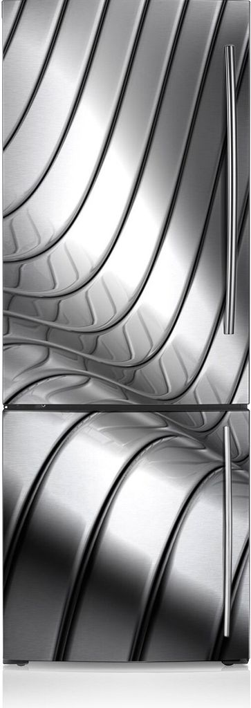 Kühlschrankfolie Aufkleber Kühlschrankmagnete Dekoration Kühlschrankfolie 70x190 cm - Metallisch