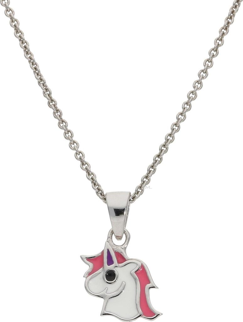 Ketten Anhänger Einhorn 925 Silber Kinder bunt emailliert JL10-02-3717