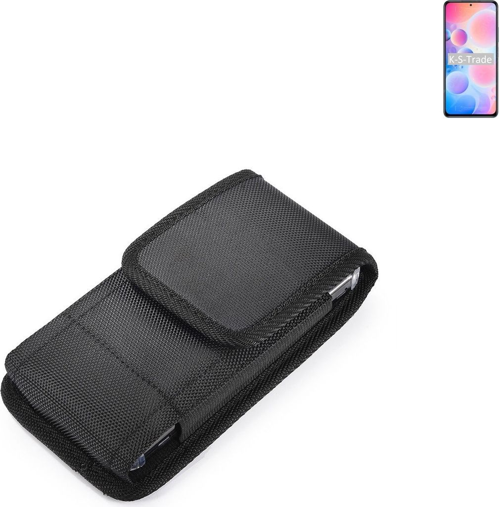 Holster Gürteltasche kompatibel mit Xiaomi Redmi K40 Holster Gürtel Tasche wasserabweisend Handy Hülle Schutz Hülle Outdoor schwarz K-S-Trade