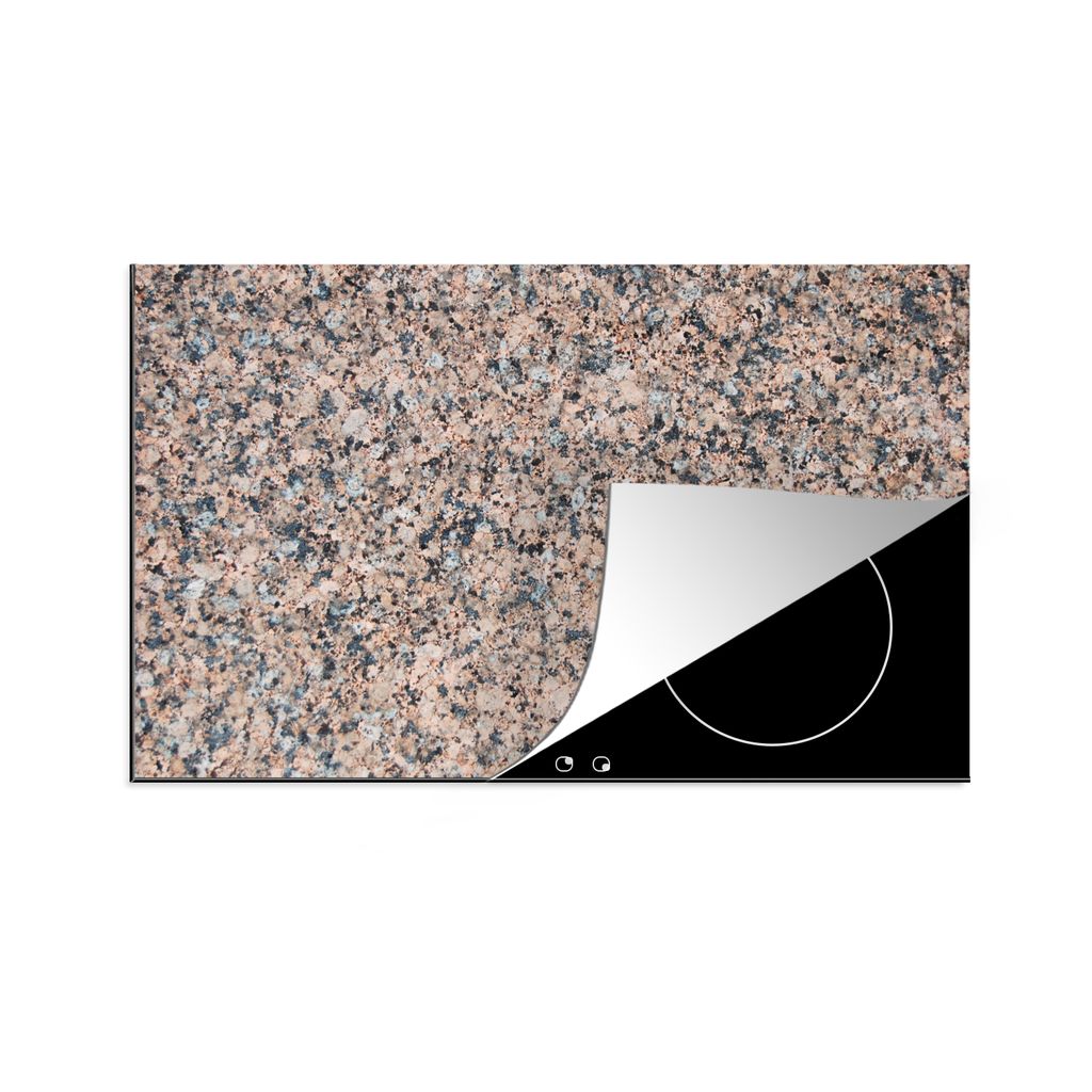 KitchenYeah Herdabdeckplatte Granit - Stein - Muster - Design - Braun - Grau , 89x51cm, Küche Deko, Glaskeramikkochfeld Herdabdeckung, Abdeckpla...