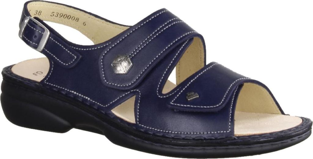 Finn Comfort Milos bequeme Damen Sandale, Blau, Leder, lose Produktbild 
