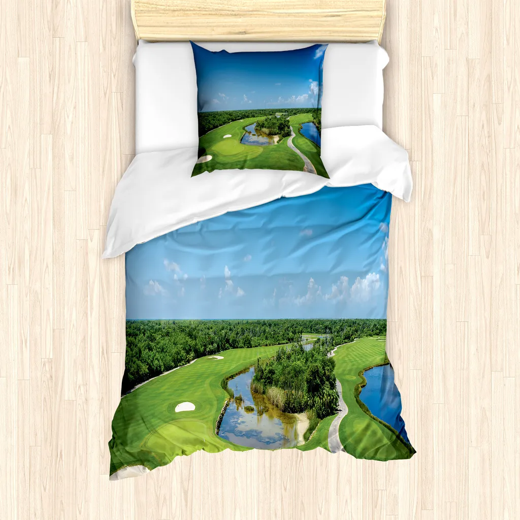 Set Copripiumino Singolo Golf ABAKUHAUS - Antiacaro e Facile Stiratura
