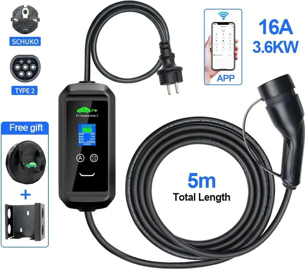 Évitez les surcharges avec ce chargeur EV Type 2 3.6KW réglable APP