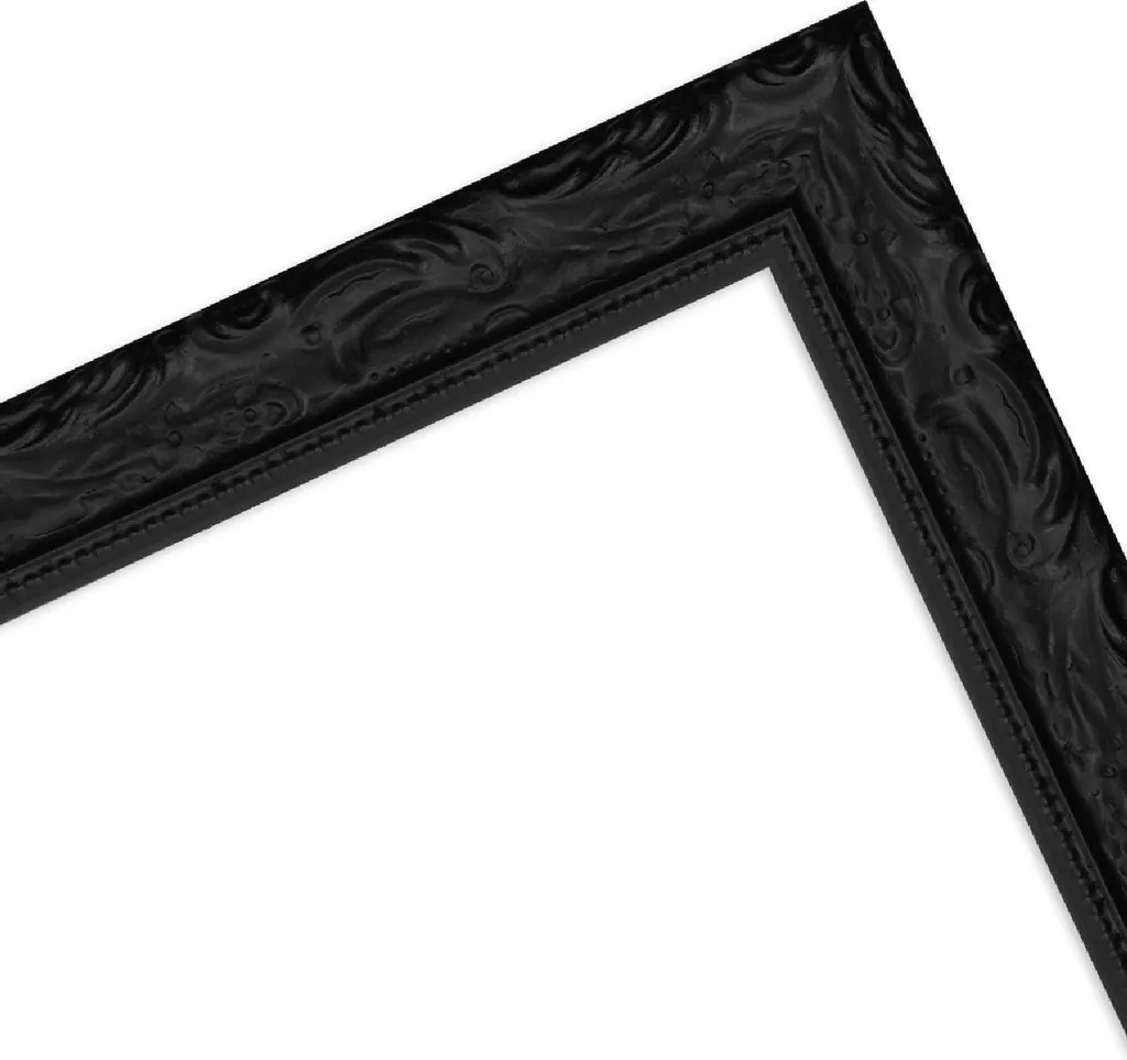 Cornice per foto Barocca in legno MendeFrames H530 Nero 40x50 cm Vetro normale - 2
