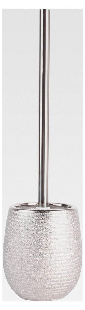 WC Bürste Oman aus Keramik Silber