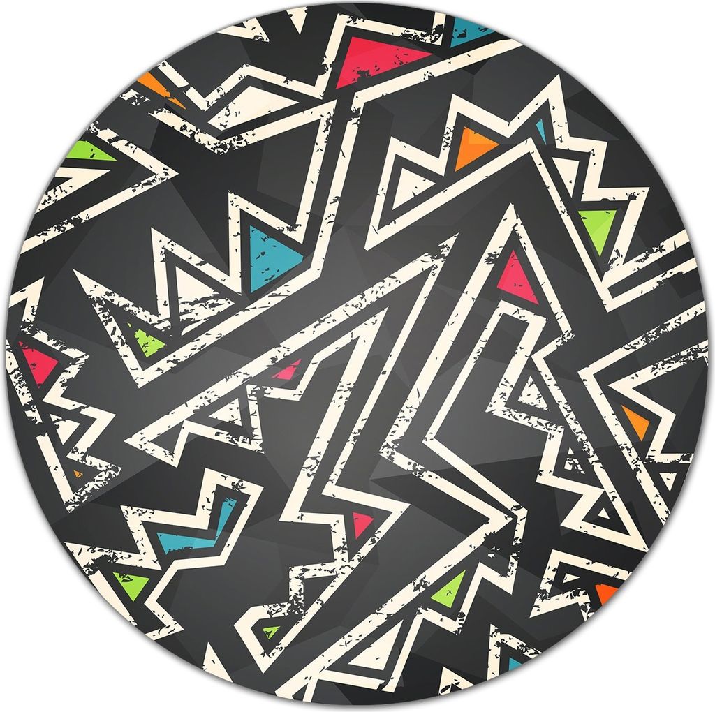 Glas-Herdabdeckplatte Glaskeramikkochfeld-Abdeckung Schneideplatten - 40 cm - Graffiti Grau Blau