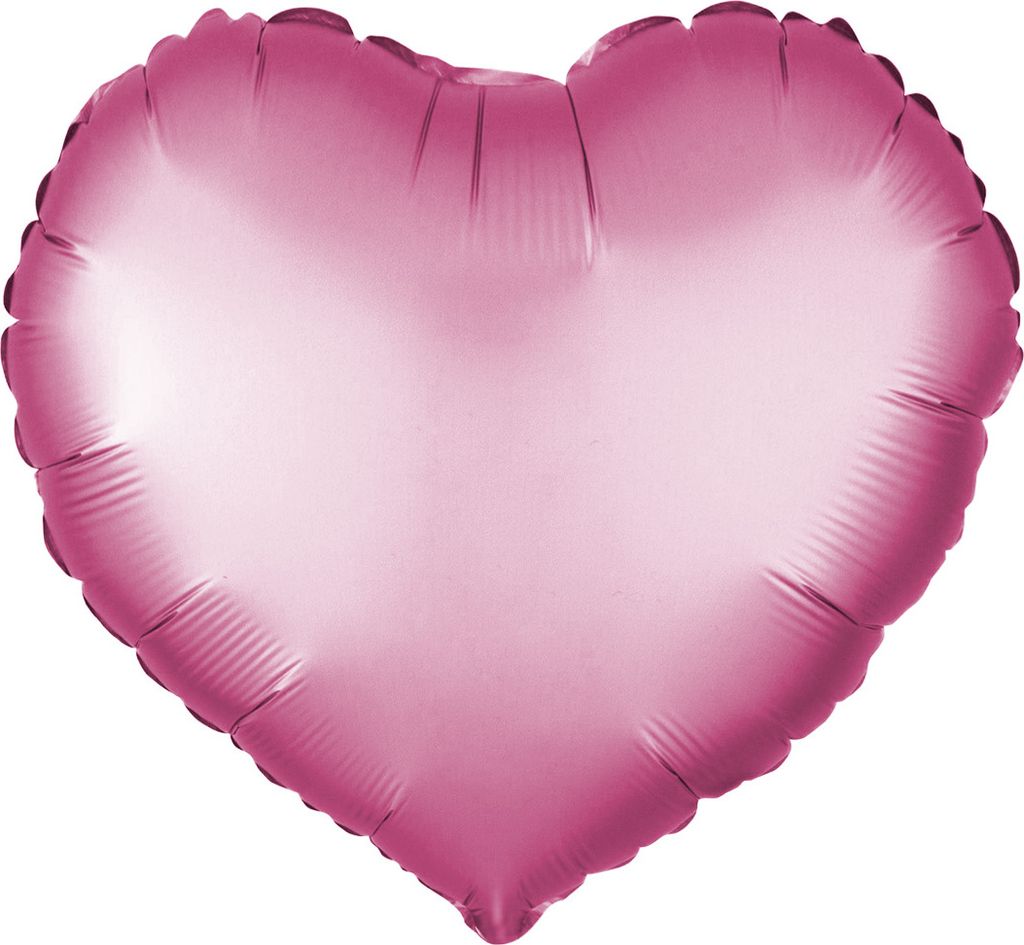 Folienballon Herz, Pink (matt), ca. 45 cm
