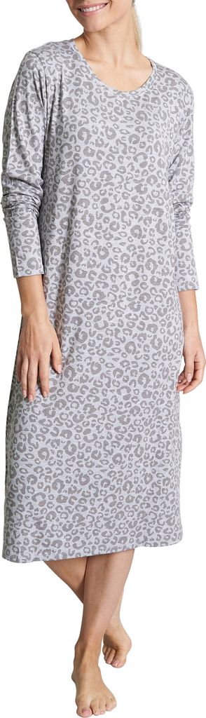 TOM TAILOR Damen Nachthemd grau bedruckt Größe: 36