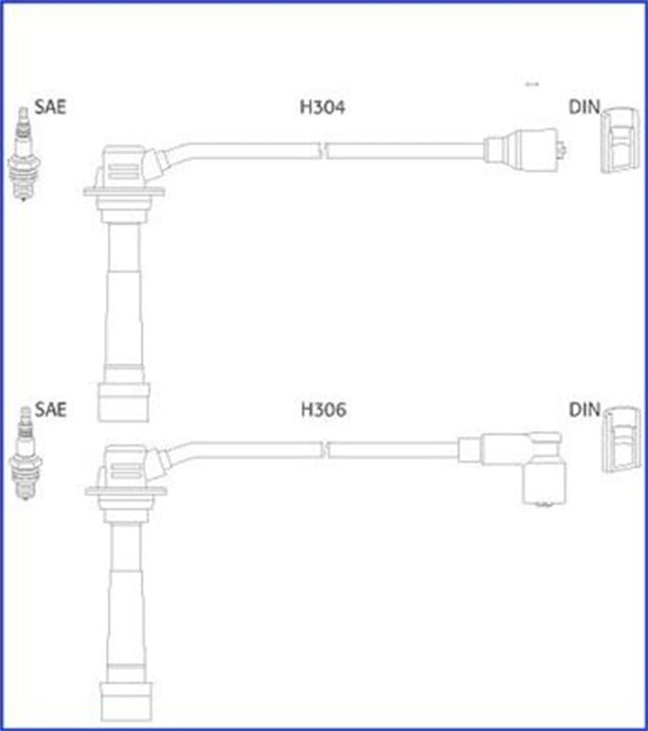Hitachi Zündleitungssatz für Mazda 626 Mx-6