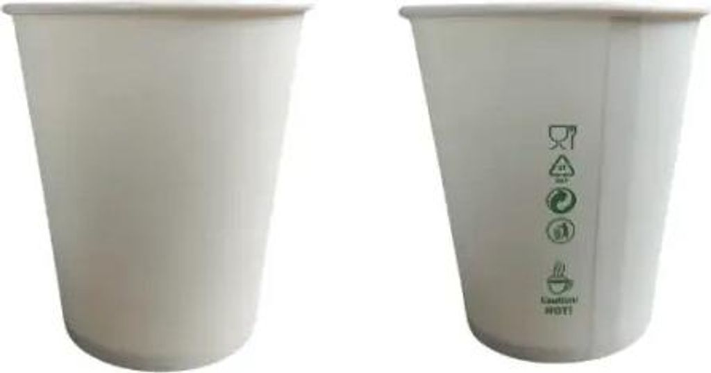 Dispersionsbecher aus weißem Papier, 180 ml, Durchmesser 70 mm, 50 Stück.