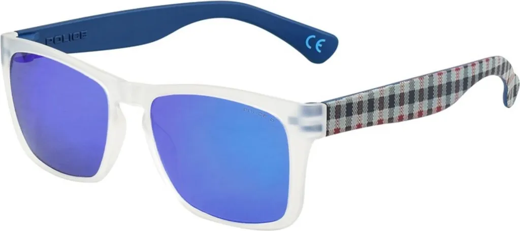Occhiali da Sole Police S1988 54Z69B | Design Off White e Blu Mirror