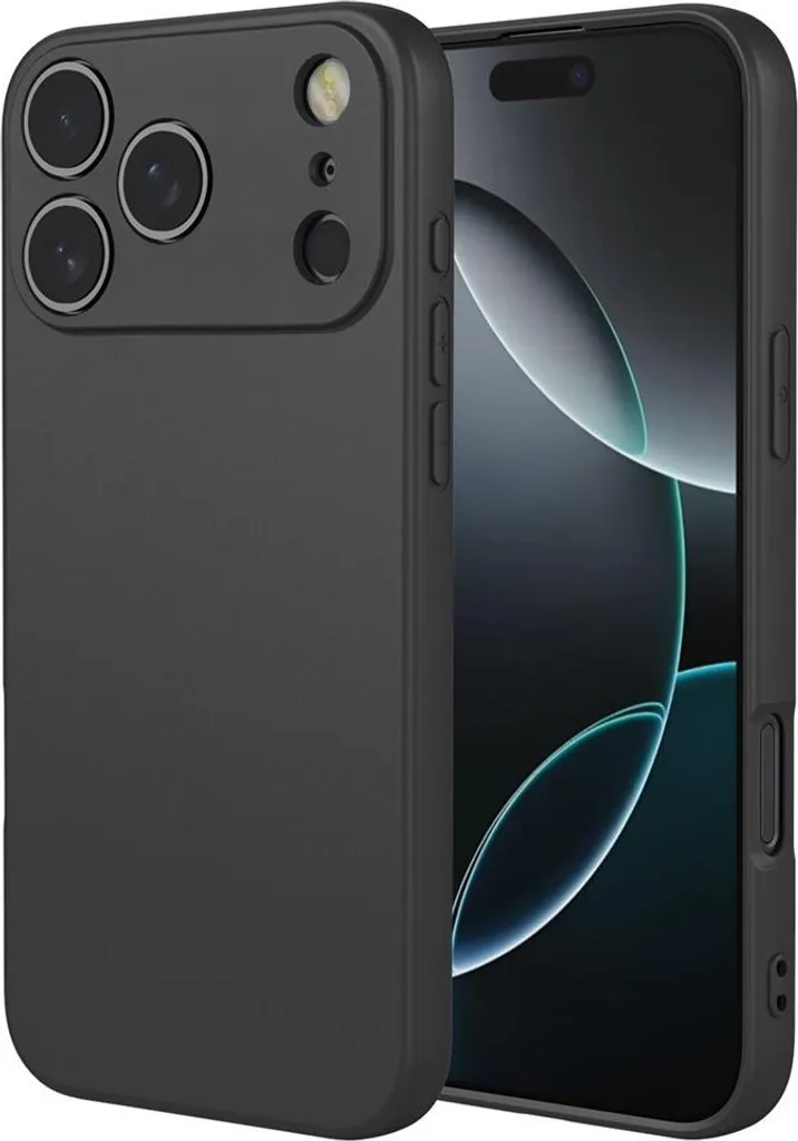 Custodia iPhone 17 Pro Max Nero - Cover Silicone Phonesta Soft Silk