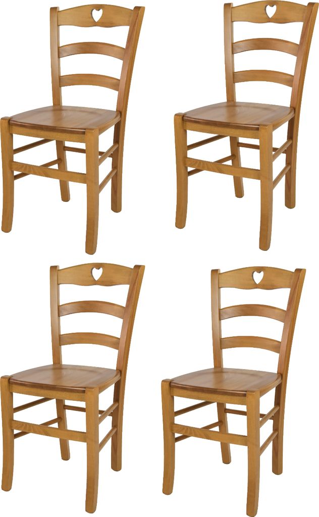t m c s Tommychairs - Set de 4 chaises CUORE pour la Image du produit 