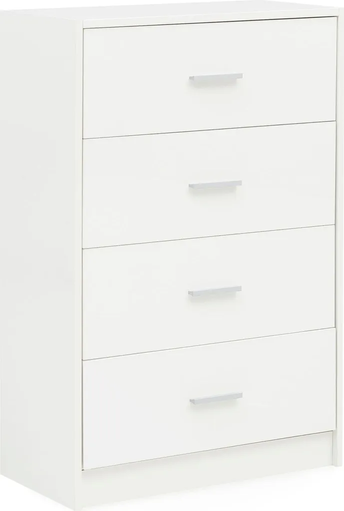Buffet haut et étroit blanc laqué avec tiroirs pour entrée et couloir