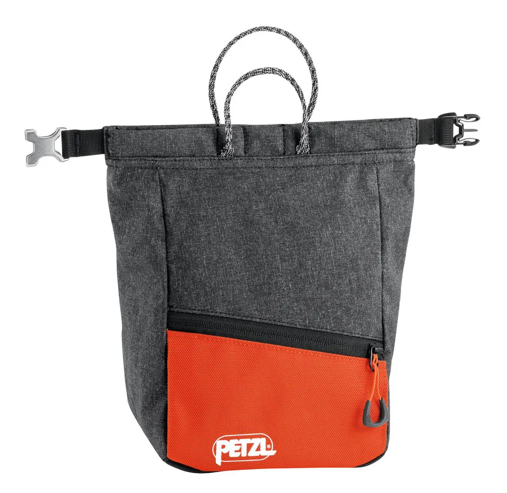 Sac à Magnésie Antifuite Petzl Sakab Gris - Fini la Poussière Partout