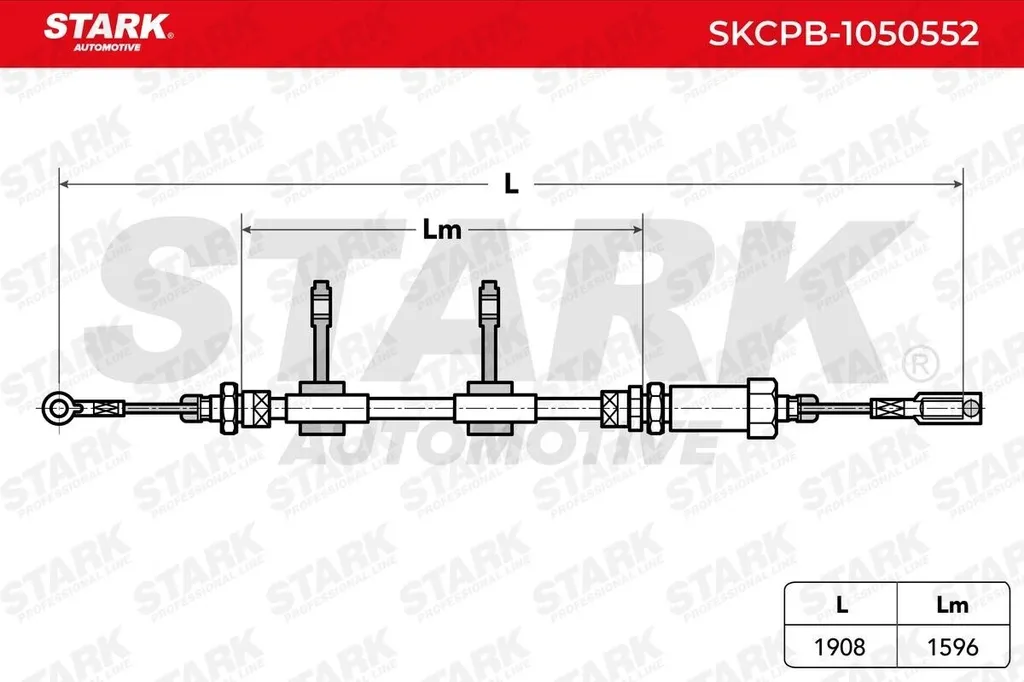 Câble de frein à main STARK SKCPB-1050552 pour Jumper et Ducato