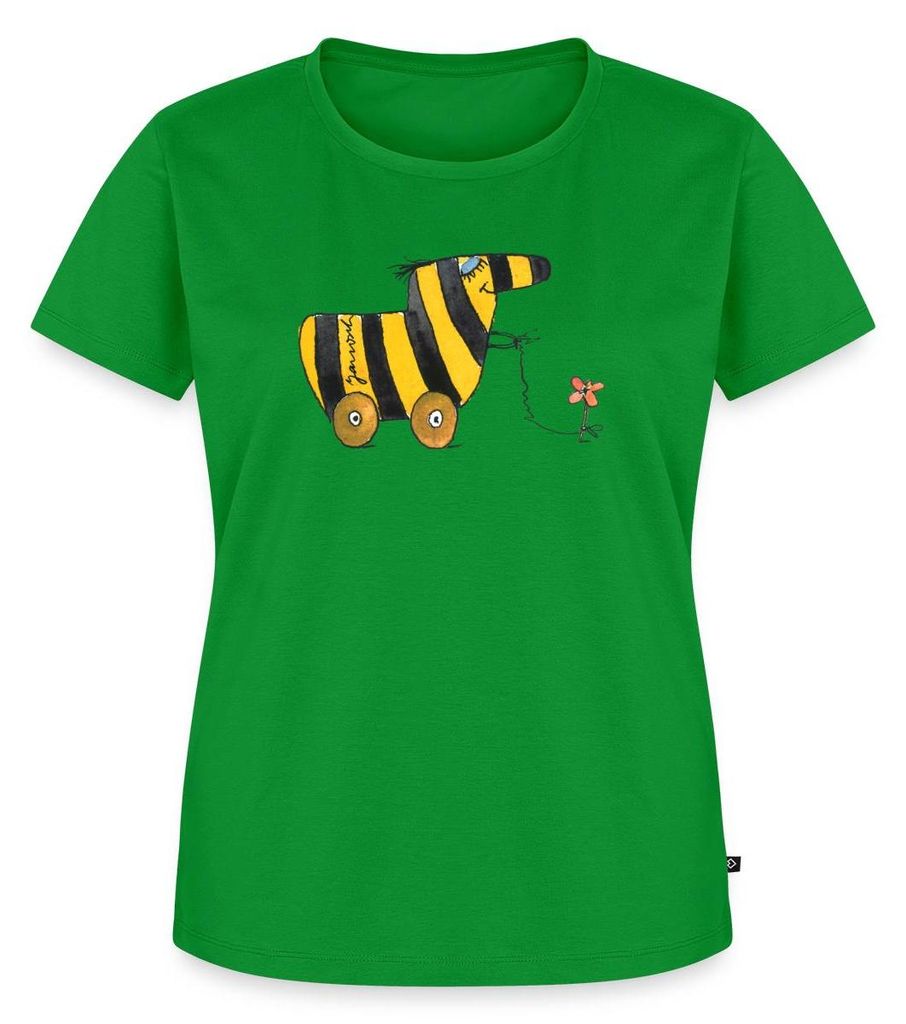 Spreadshirt Janosch Große Tigerente Mit Blume Frauen Premium T-Shirt, 4XL, Grün