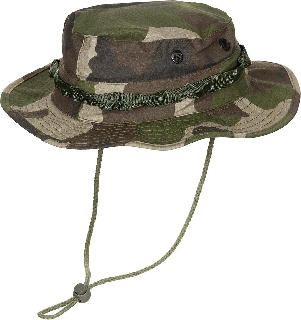 Cappello Us Gi Bush, con mentoniera, Gi Boonie, Rip Stop, Cce-Camo S
