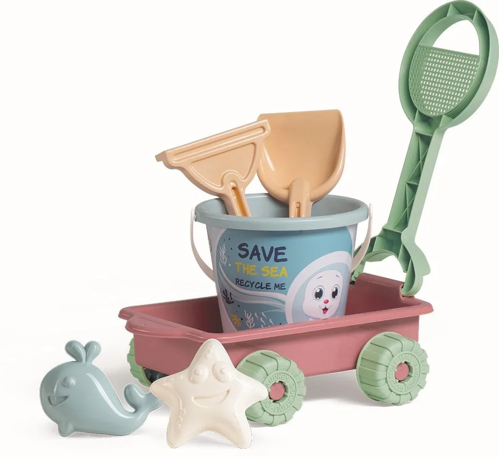 Set de sable écologique Ocean Androni - Plastique recyclé teintes pastel