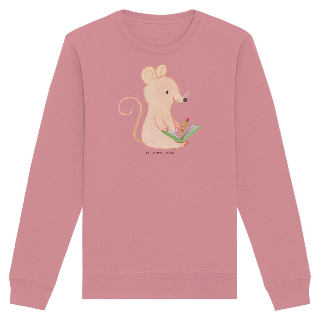 Mr. & Mrs. Panda Baumwoll Pullover Maus Kreatives Schreiben Größe M - Canyon Pink - Geschenk, Literatur, Sweater, Creative Writing, Pulli, Sweats...