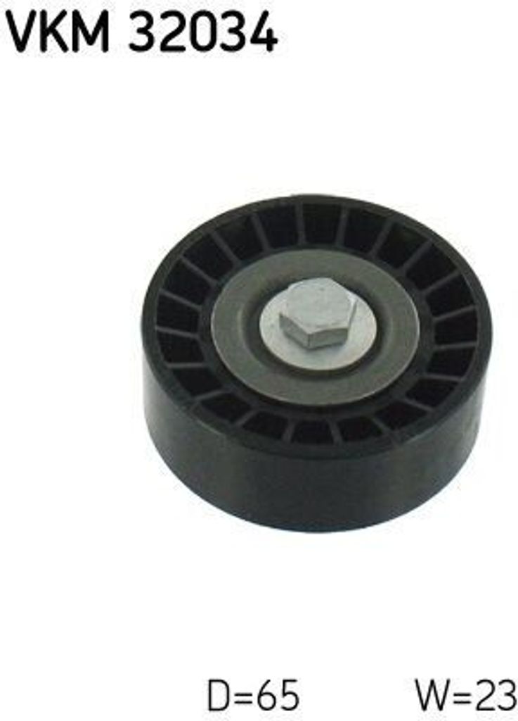 SKF VKM 32034 Umlenk-/Führungsrolle, Keilrippenriemen OE 46742968 kompatibel mit Brava, Bravo, Lanc Y, Maz Y