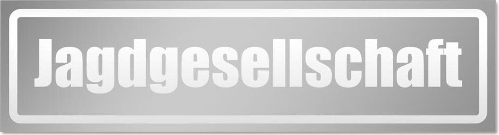Kiwistar Jagdgesellschaft invertiert Magnetschild Schild magnetisch - 45cm Silber - Magnetfolie für Auto PKW Kfz