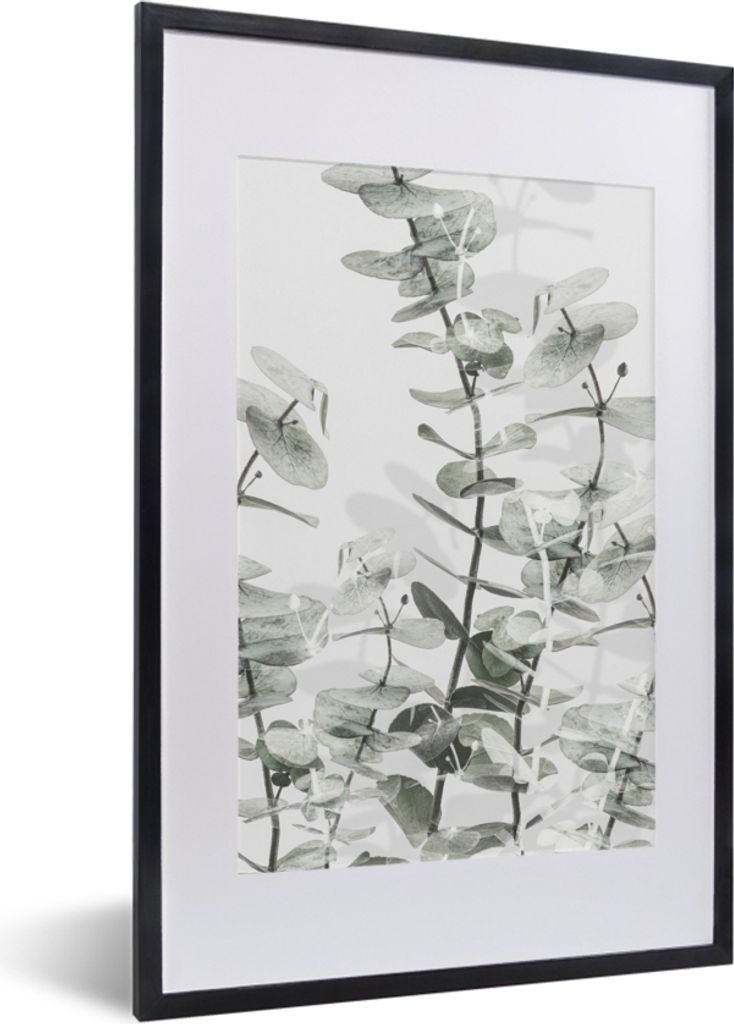 MuchoWow Gerahmtes Poster Pflanzen - Natur - Grün - Blumen 40x60 cm - Poster mit Schwarzem Bilderrahmen Wandposter Rahmen Foto Bilder - Poster i...