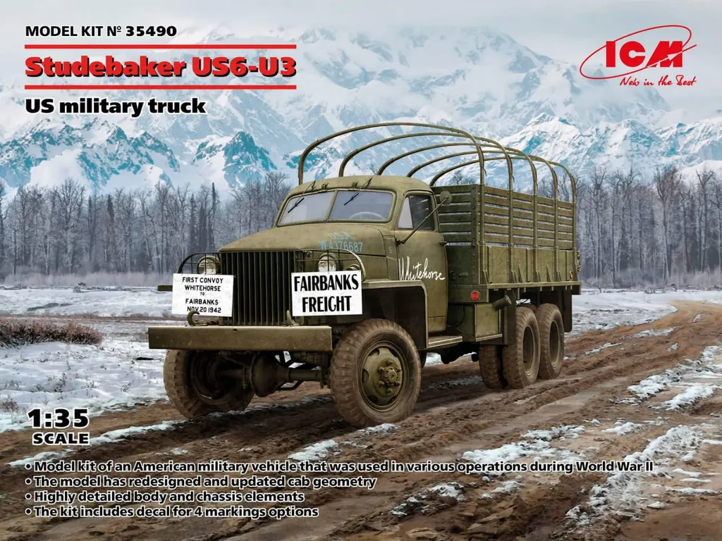 Studebaker US6-U3 Camion Militaire Américain 1:35 Maquette ICM 35511