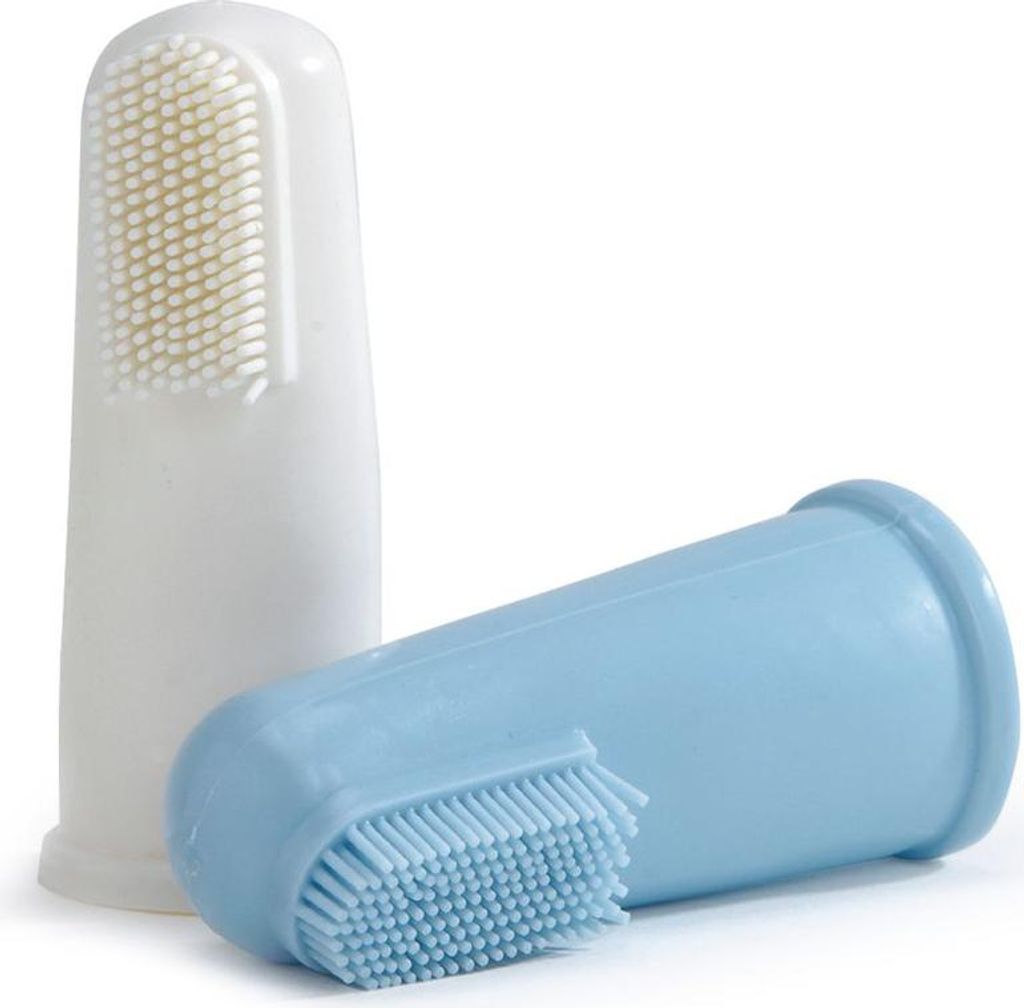 Beeztees Hunde Zahnbürste als Fingerhut 5,5 x 2 x 2,5 cm - 2 Stk.