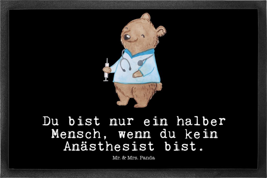 Mr. & Mrs. Panda fußmatte Anästhesist Herz 50 x 75 cm - Produktbild 