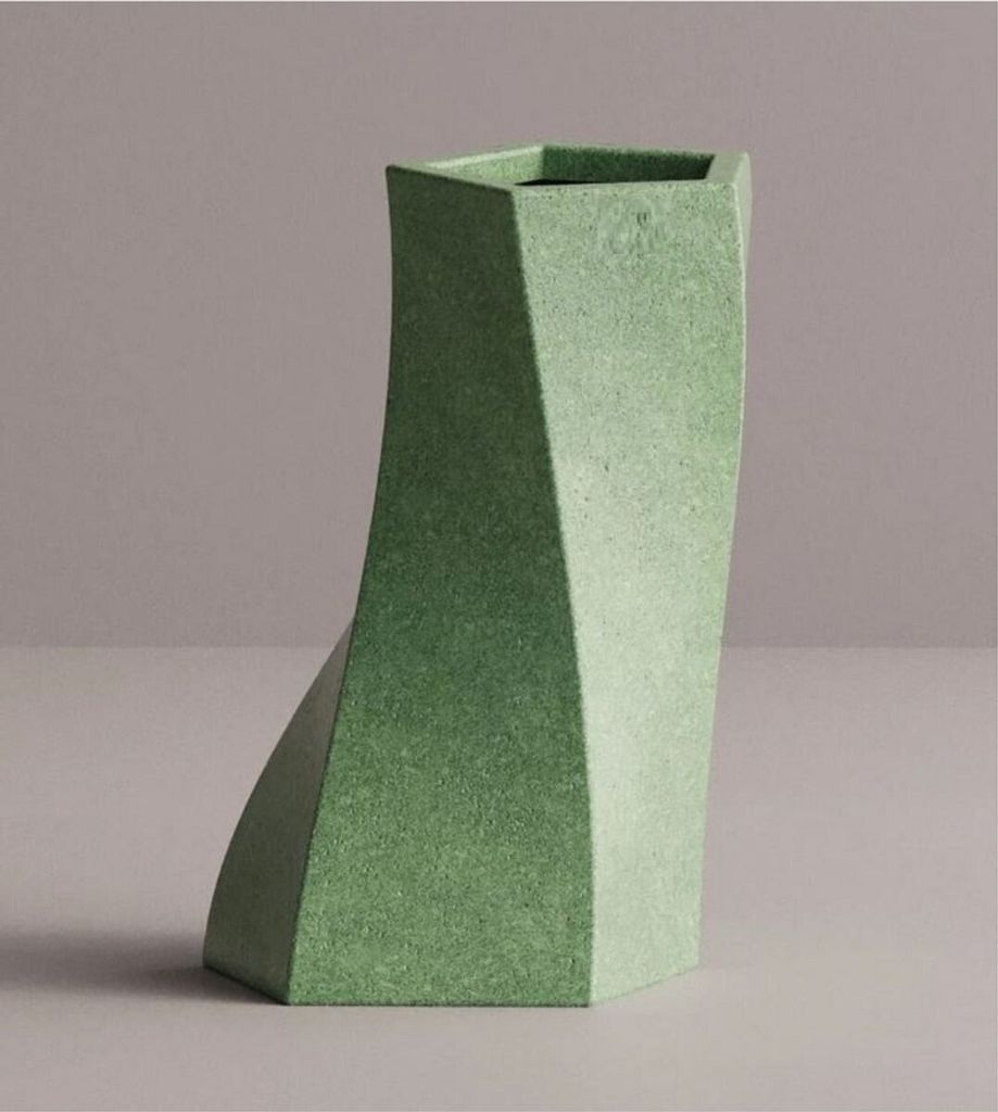 Casa Padrino Luxus Deko Blumentopf Grün H. 75 cm - Beton Pflanzentopf