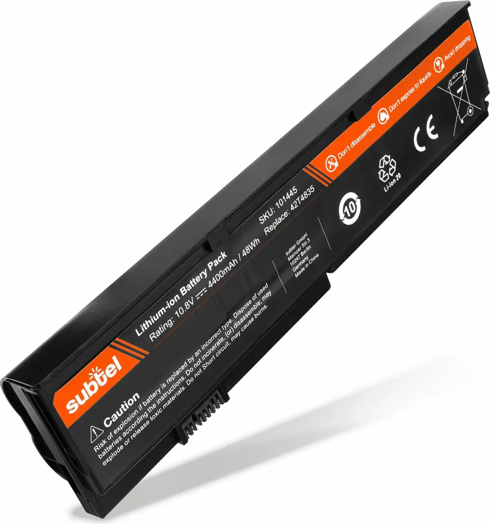 Batterie de Secours pour ThinkPad X200 X201 X201s subtel 10.8V 4400mAh