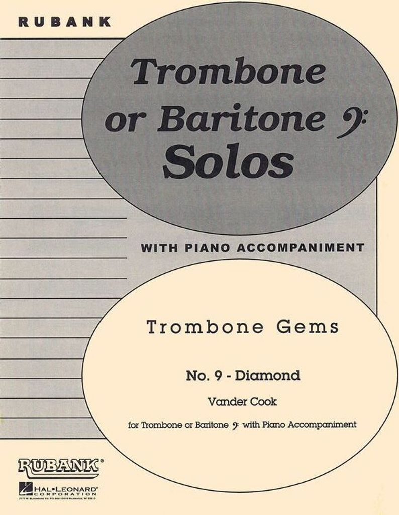 Diamond (Trombone Gems No. 9): Trombone (Baritone B.C.) Solo with Piano - Grade 3