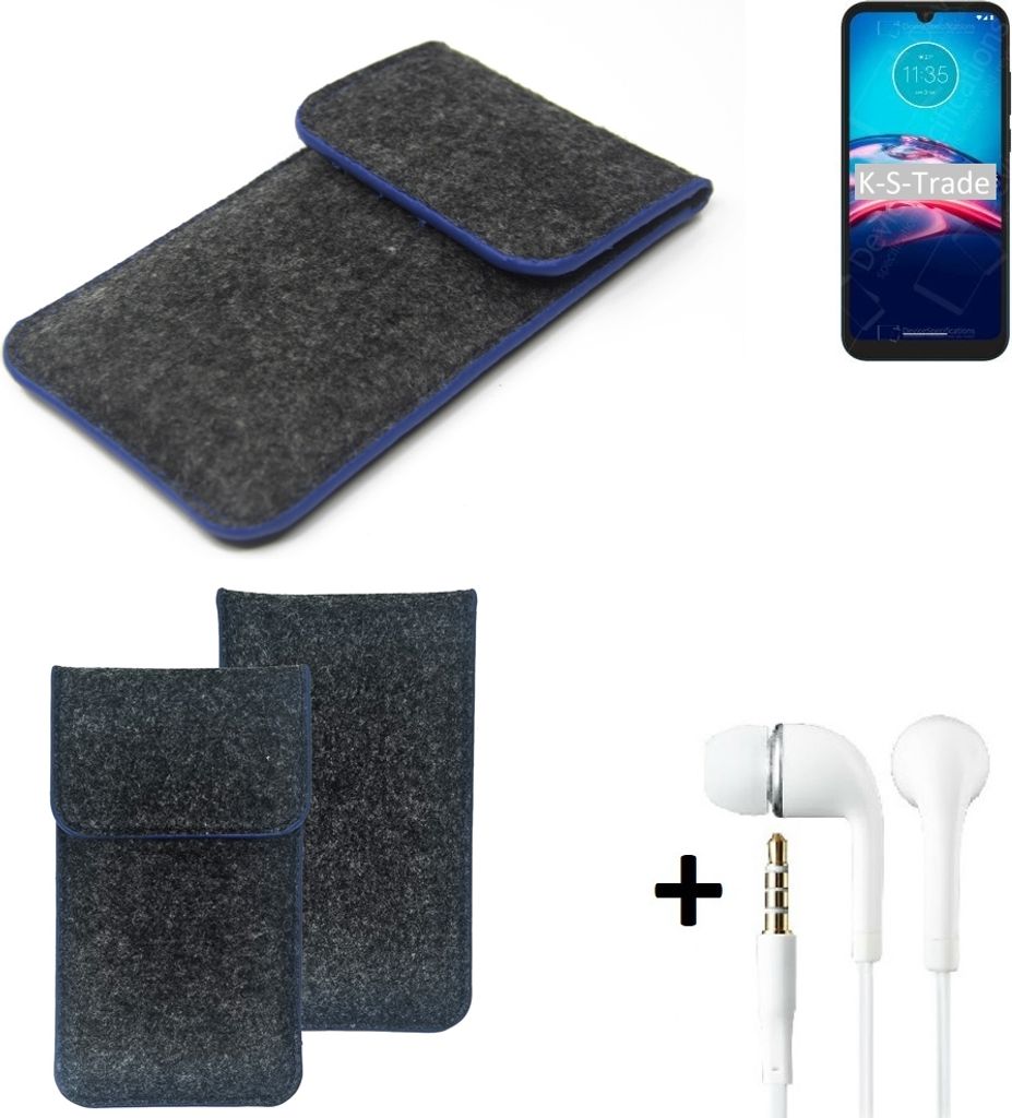 K-S-Trade Handy Schutz Hülle kompatibel mit Motorola Moto E6S 2020 Schutzhülle Handyhülle Filztasche Pouch Tasche Case Sleeve Filzhülle
