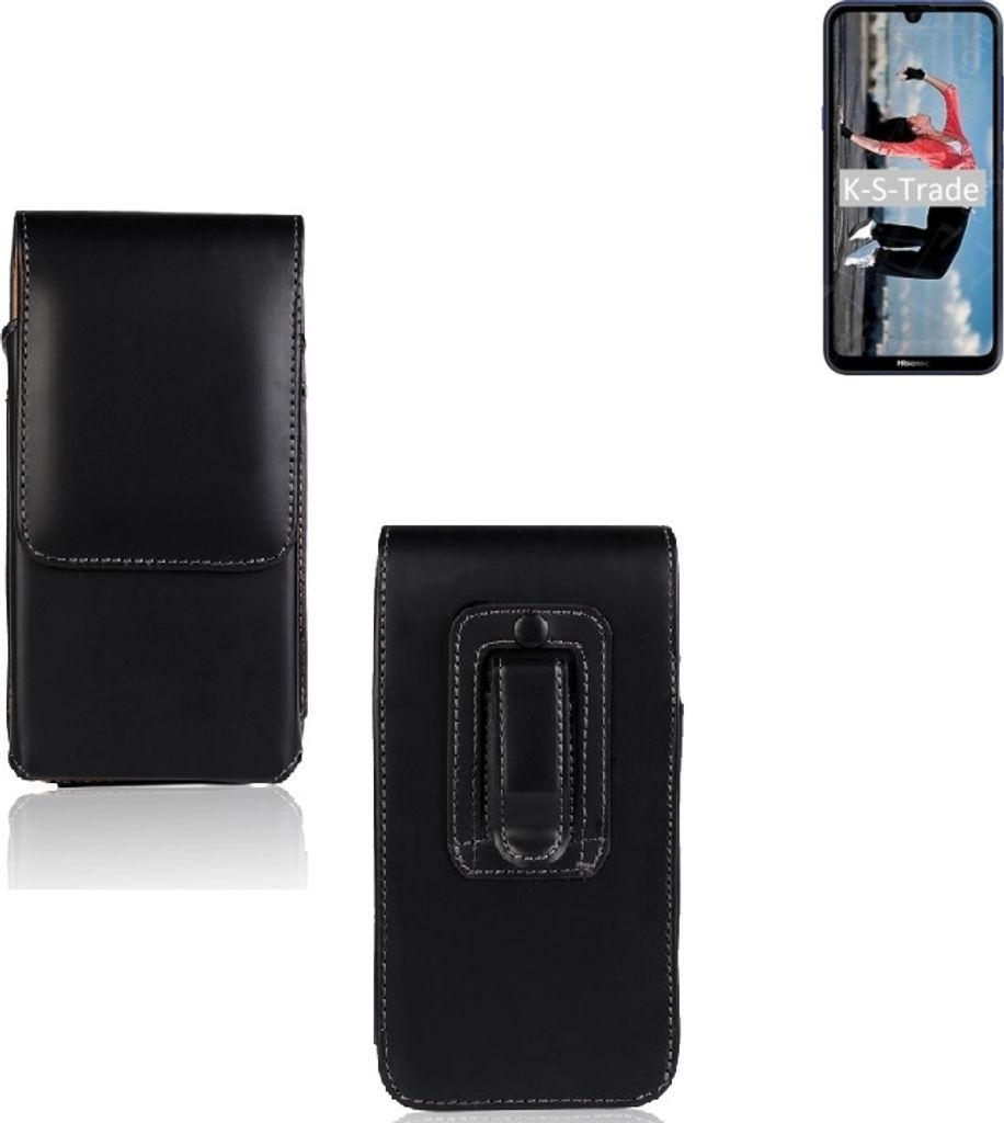 K-S-Trade Gürteltasche für HiSense Infinity H30 Lite Schutz Hülle Handy Hülle mit Magnetverschluss Holster in schwarz