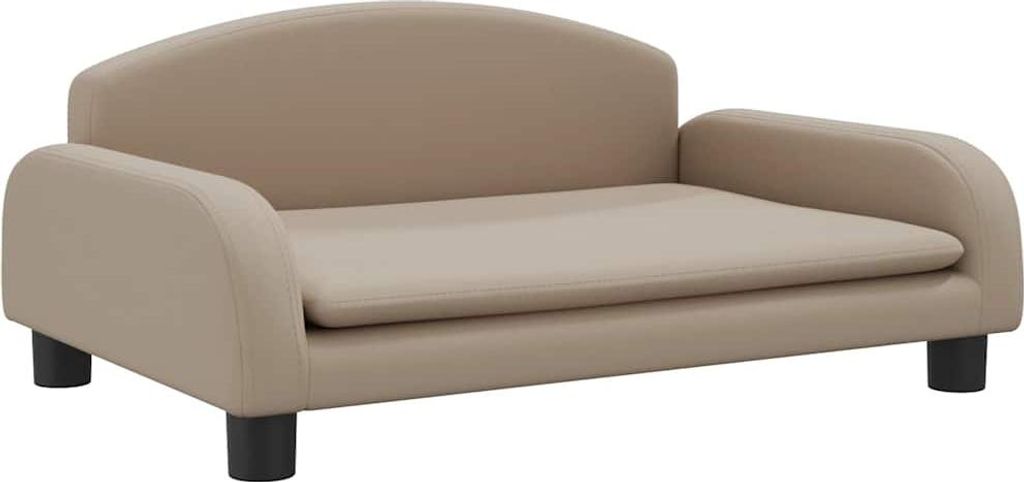 vidaXL Hundebett Cappuccino-Braun 70x45x30 cm Kunstleder