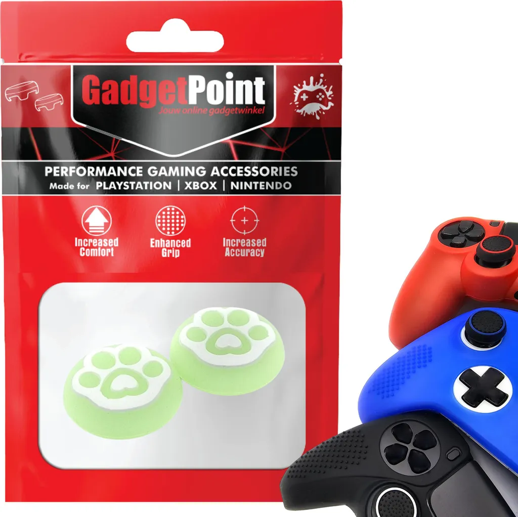Impugnature per pollice - Impugnature per pollice per controller Pro PS5, PS4, PlayStation, Xbox Series X/S, One, 360 e Nintendo Switch - Impugnature per pollice da gioco - Impugnature per pollice ad alte prestazioni - Cappucci per joystick antiscivolo - Accessori per bescherming - Accessori per pollice - Da non perdere