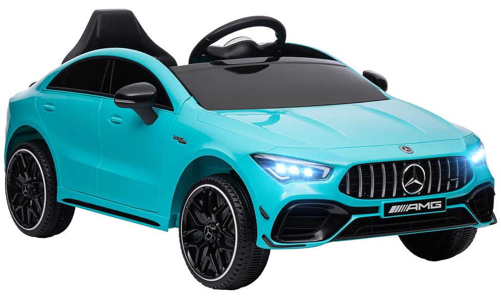 AIYAPLAY Kinder Elektroauto 12V Kinderauto mit 2,4G Fernbedienung Musik Hellblau
