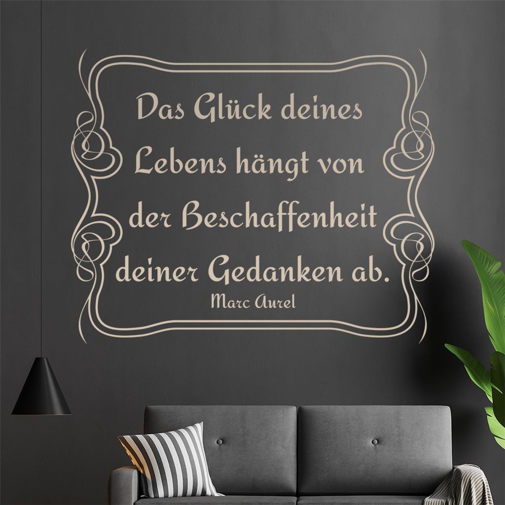Das Glück deines Lebens ... Wandtattoo in 6 Größen - Wandaufkleber Wall Sticker - Dekoration, Küche, Wohnzimmer, Schlafzimmer, Badezimmer