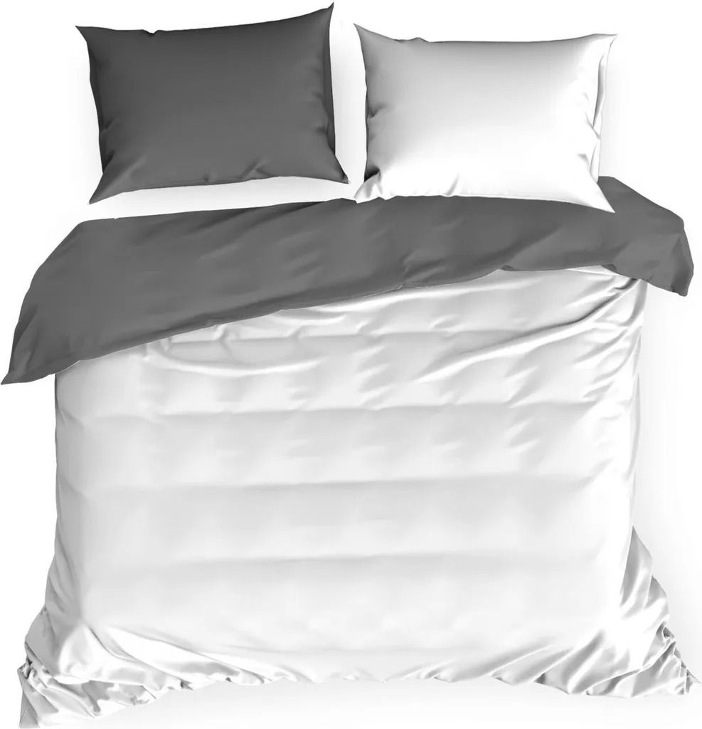 Parure lit Blanc 220x200 NOVA3 - Fini le linge terne et inconfortable