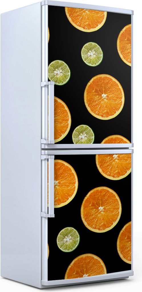 Kühlschrankdekoration 60x180 cm Aufkleber auf dem Kühlschrank - Farbige Früchte