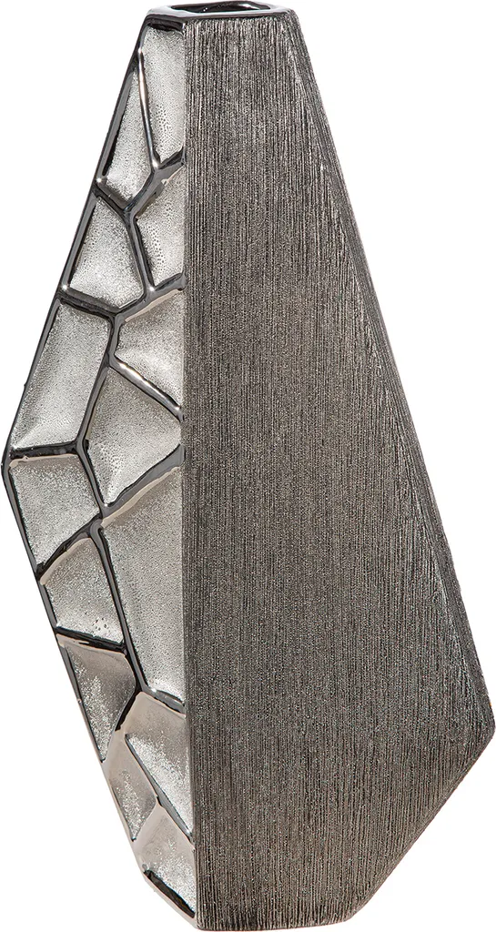 Vase argenté étroit pour gain de place 47cm Lissabon décoration intérieure