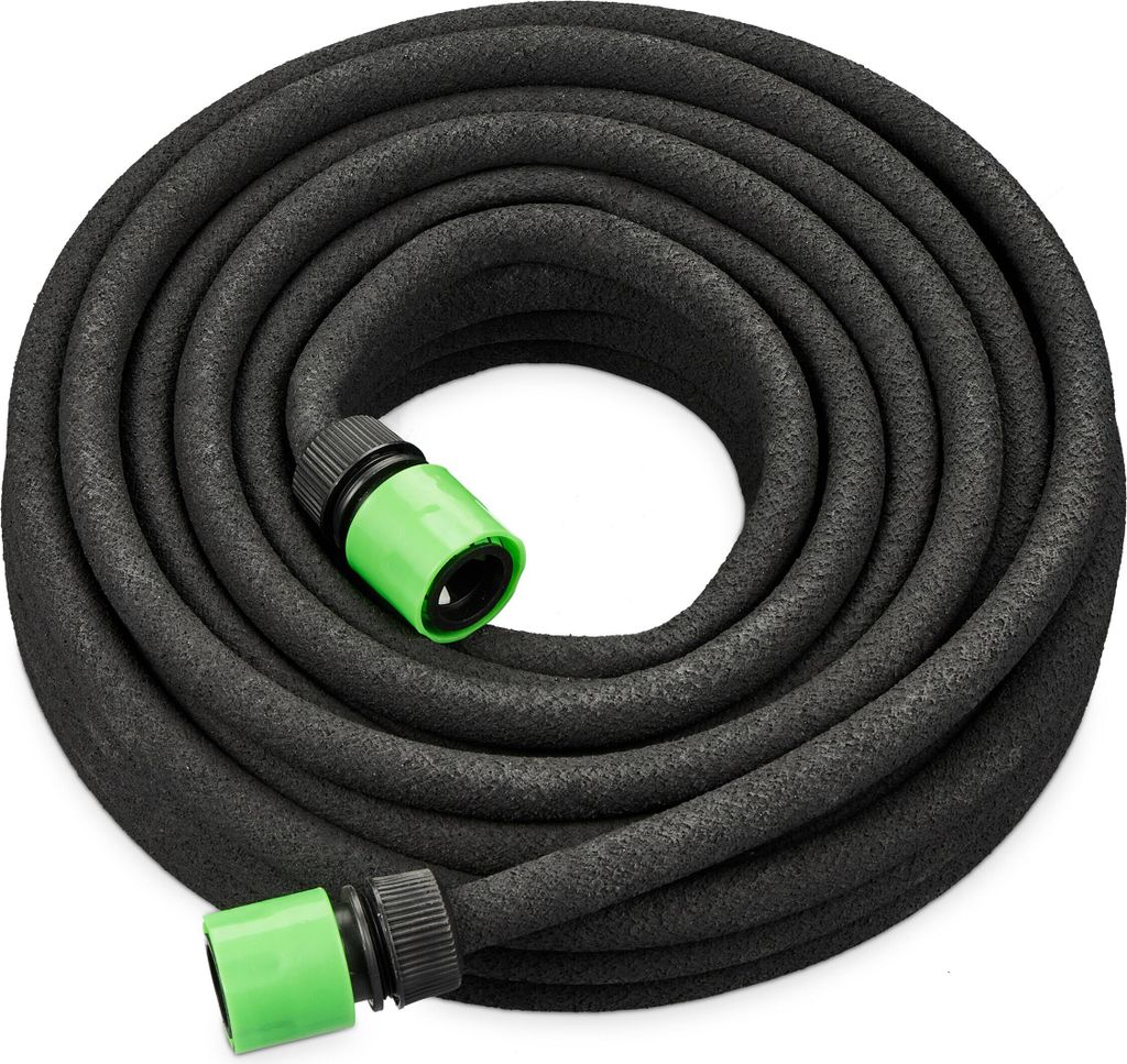 Relaxdays Tropfschlauch, Bewässerung, 10 m Perlschlauch, Hochbeet & Heckenbewässerung, Bewässerungsschlauch, schwarz