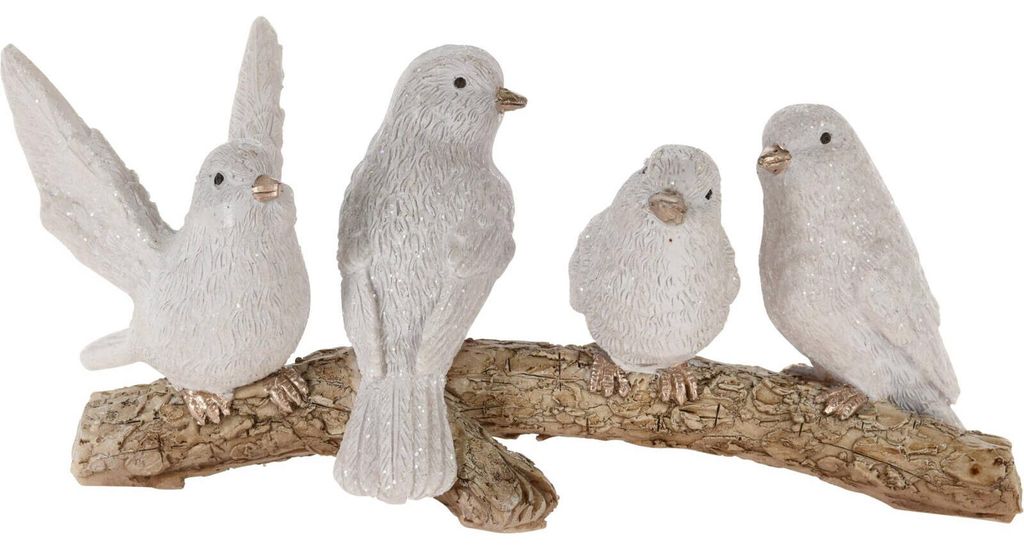 H&S Dekoration Figur vier Vögel auf einem Ast Produktbild 