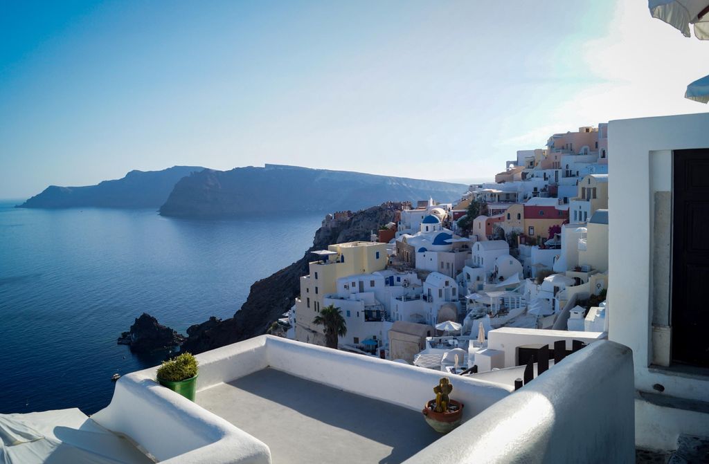 hansepuzzle 98653 - Santorini Puzzle, 500 Teile, Natur, 46,0 x 30,0cm mit hochwertiger Aufbewahrung, Kartonbox und wiederverschließbarem Beutel