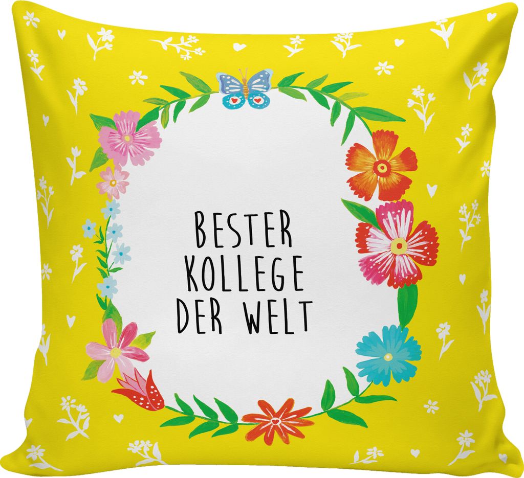 Mr. & Mrs. Panda Kissen 40x40 Kollege - Weiß - Geschenk, Produktbild 